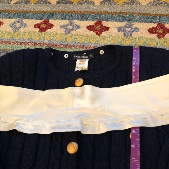 Navy Knit Cardigan and Skirt Suit - Picture 8 of 8